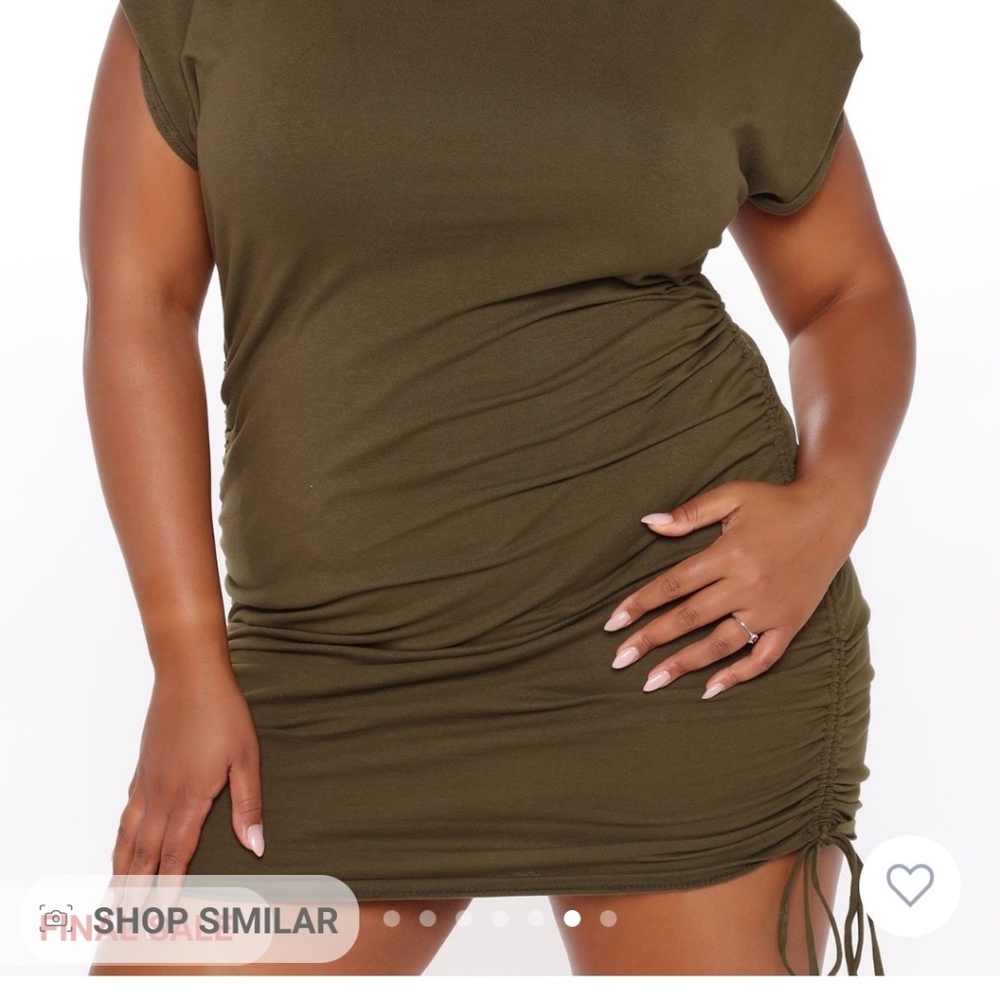 Fashion Nova Not Today Olive Mini Dress 1X NWT